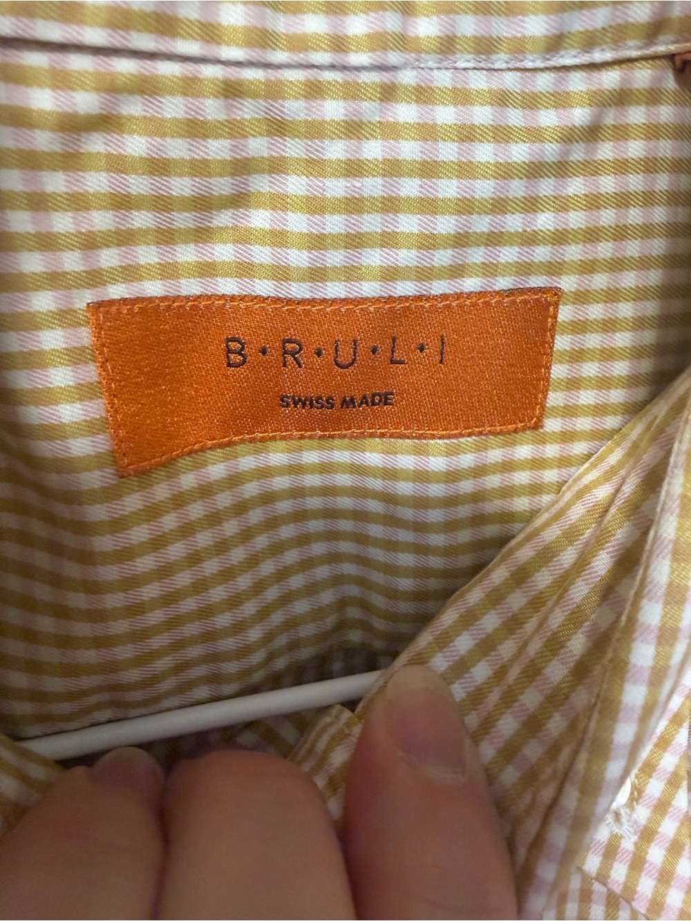 Cotton Dress Shirt, Bruli, gingham check pattern